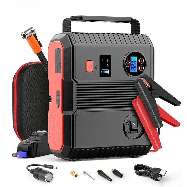 Car Battery 150 Psi Portable Car Power Bank Jump Starter With Tyre Inflator