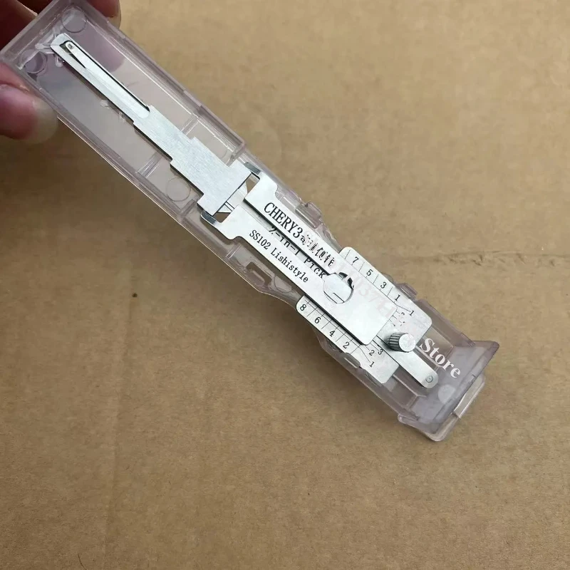 1PCS Ganzua Lishi 2in1 per CHERY SS102 8 Denti Disponibili per i Modelli Recent 2025 Auto Misura Nastro Lockpick Decodificatore Blocco Picking