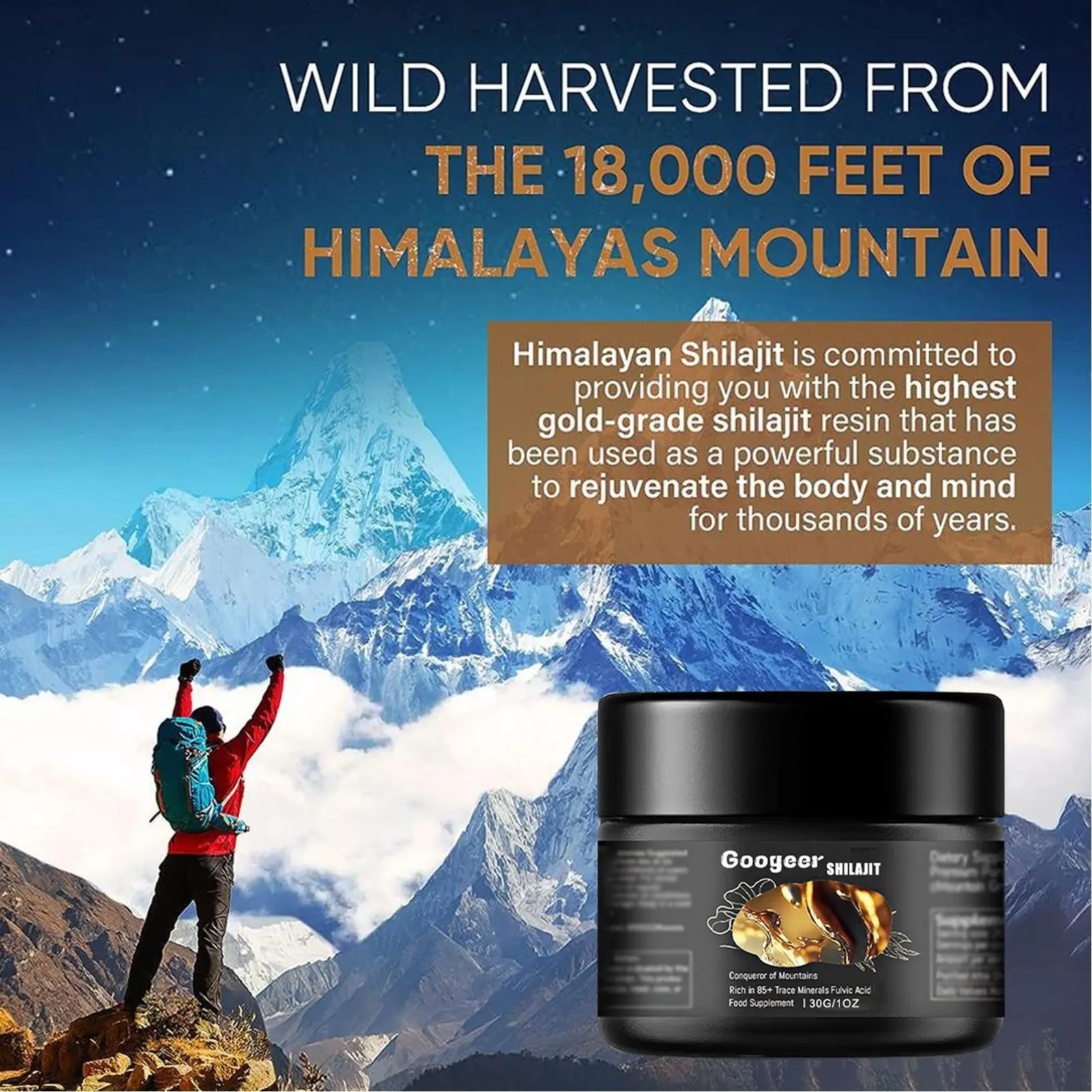 Pure Himalayan Shilajit Resin 100g Natural Shilajit Resin Lab Fulvic Acid Tested 85+ Trace Minerals Fulvic Acid Care Lab Tested