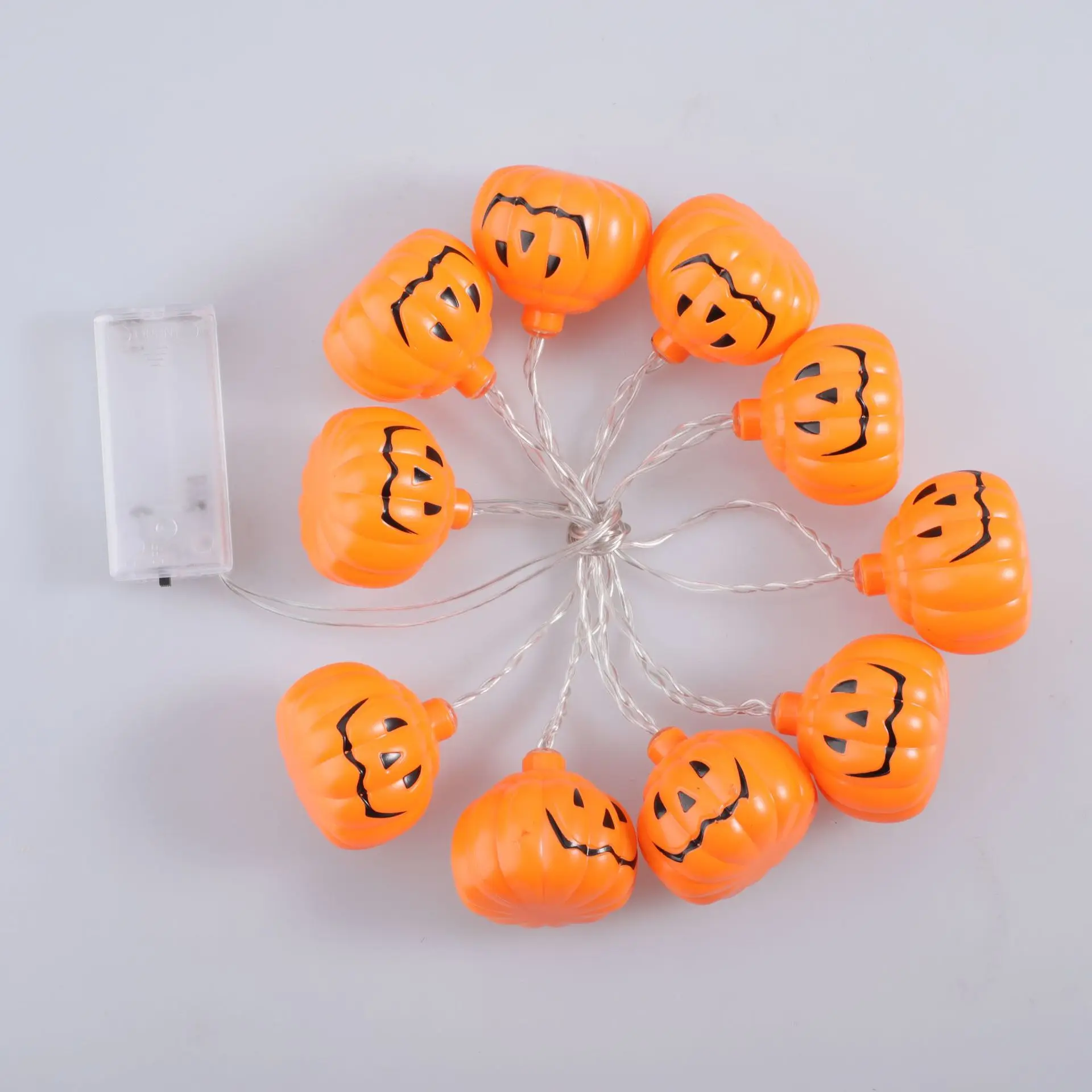 

2025 Halloween Decoration Pumpkin Led String Lights Indoor Wall Ornaments Lights Battery USB Powered Room Lamps 1010