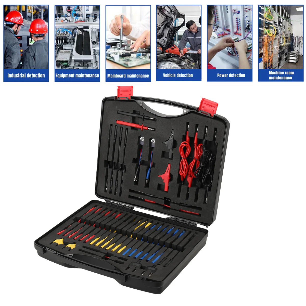 92 قطعة/المجموعة سيارة المتعدد موصلات اختبار عدة متعددة الوظائف الكهربائية التتابع تستر التحقيق مجموعة أدوات تشخيص السيارات 12 فولت 24 فولت