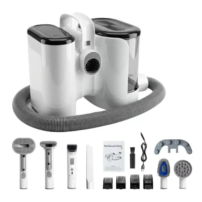 6 in 1 Pet Multi-functional Hair Removal Device  Hair Removal Device Featuring Grooming Trimming Cleaning Suction Blow-drying