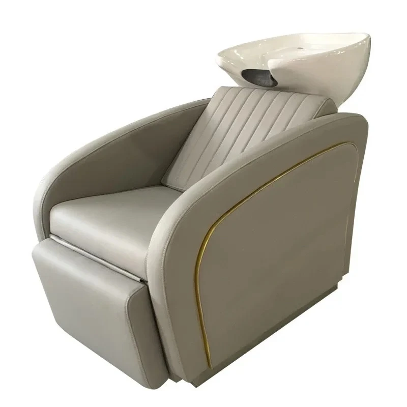 N-1 02Hair Salon Shampoo Chair Light Luxury and Simplicity Half Lying Flushing Bed