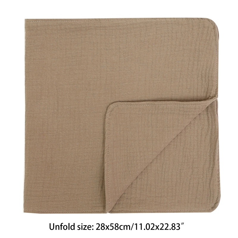 M76C Baby Infant Towel Muslin Towel Handkerchiefs Wrinkled Gauze Wipe Towel Burping Cloth Cotton Washcloths