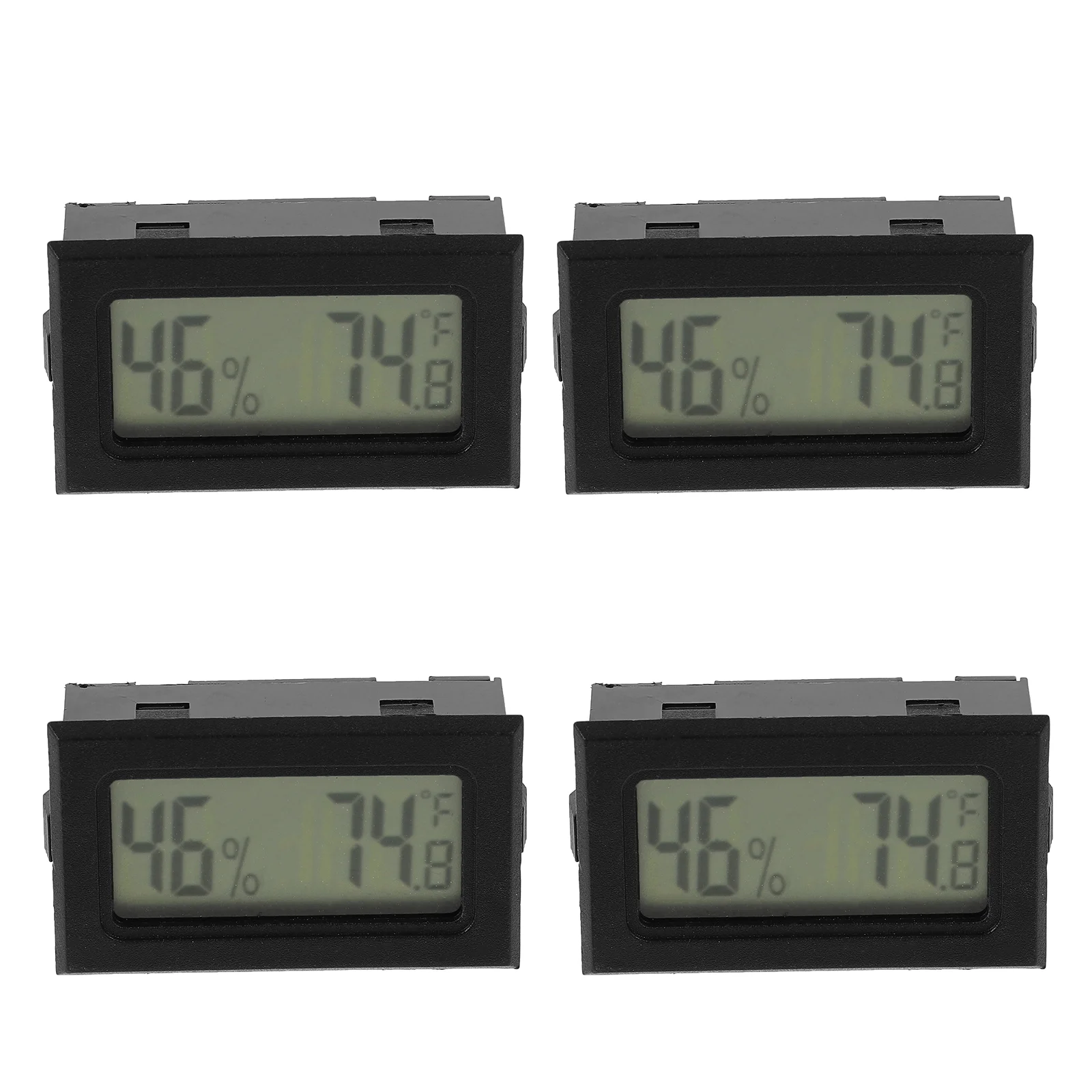 

4 Pcs Thermometer Indoor Temperature Gauge Car Thermometers Mini Hygrometer Liquid Crystal Electronic Home Interior Plastic