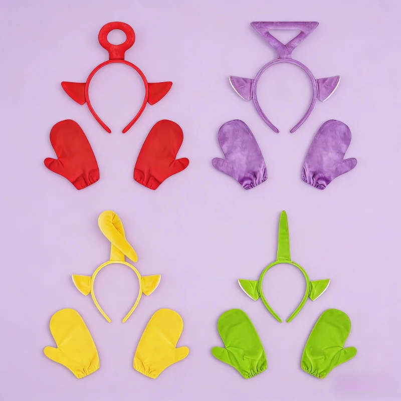 Hot Cartoon Teletubbies Series Hairband and Gloves Creativity Exquisite Cute Wash The Face Headband Girls Gift view 6