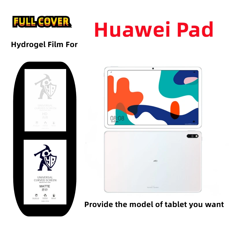 2pcs Matte Hydrogel Film For Huawei MatePad Pro 11 2022 Screen Protector For MatePad T 10s HD MatePad 10.4 10.8 Protective Film