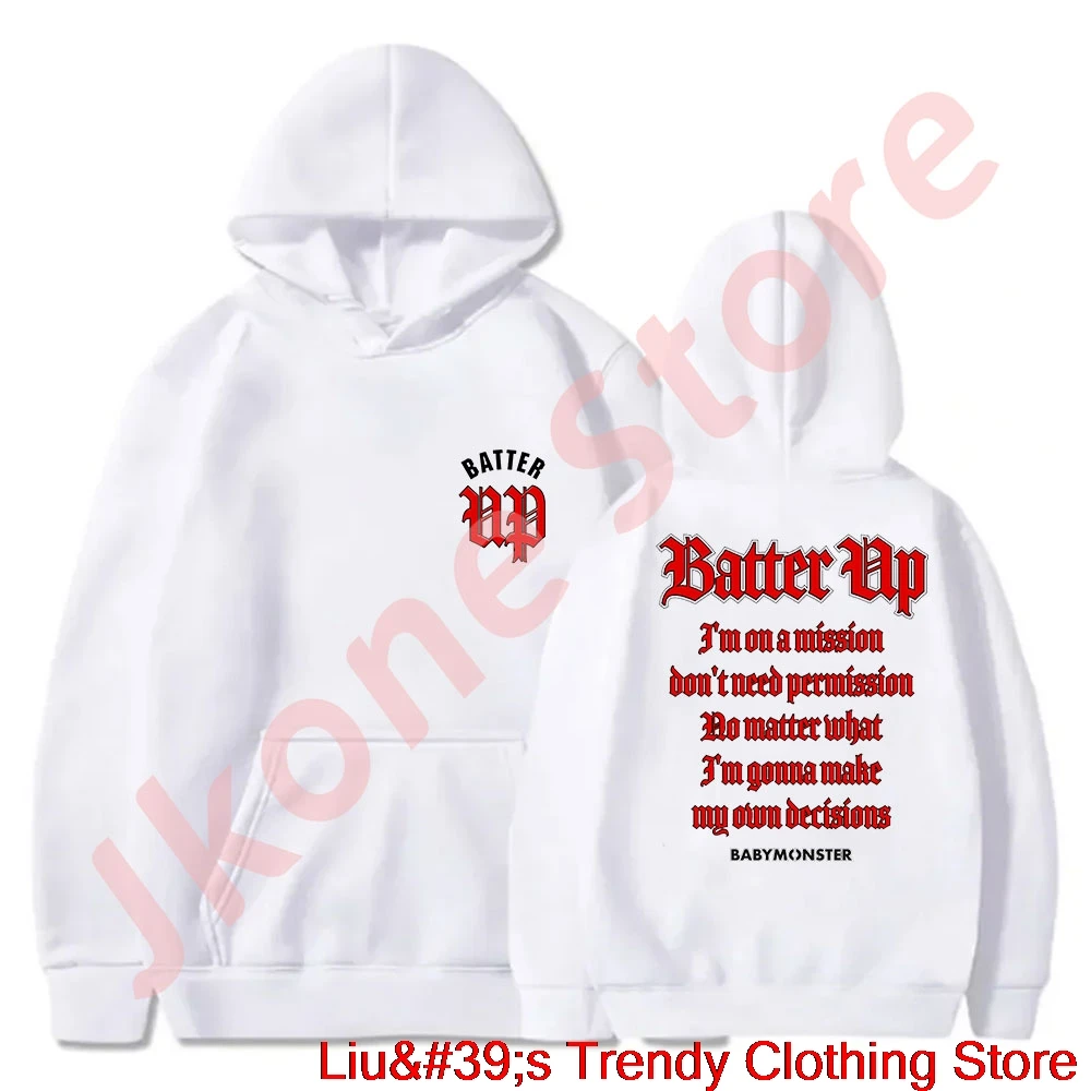 

Kpop BabyMonster тесто Up толстовки BabyMons7er Merch пуловеры Косплей Женщины Мужчины модные повседневные свитшоты