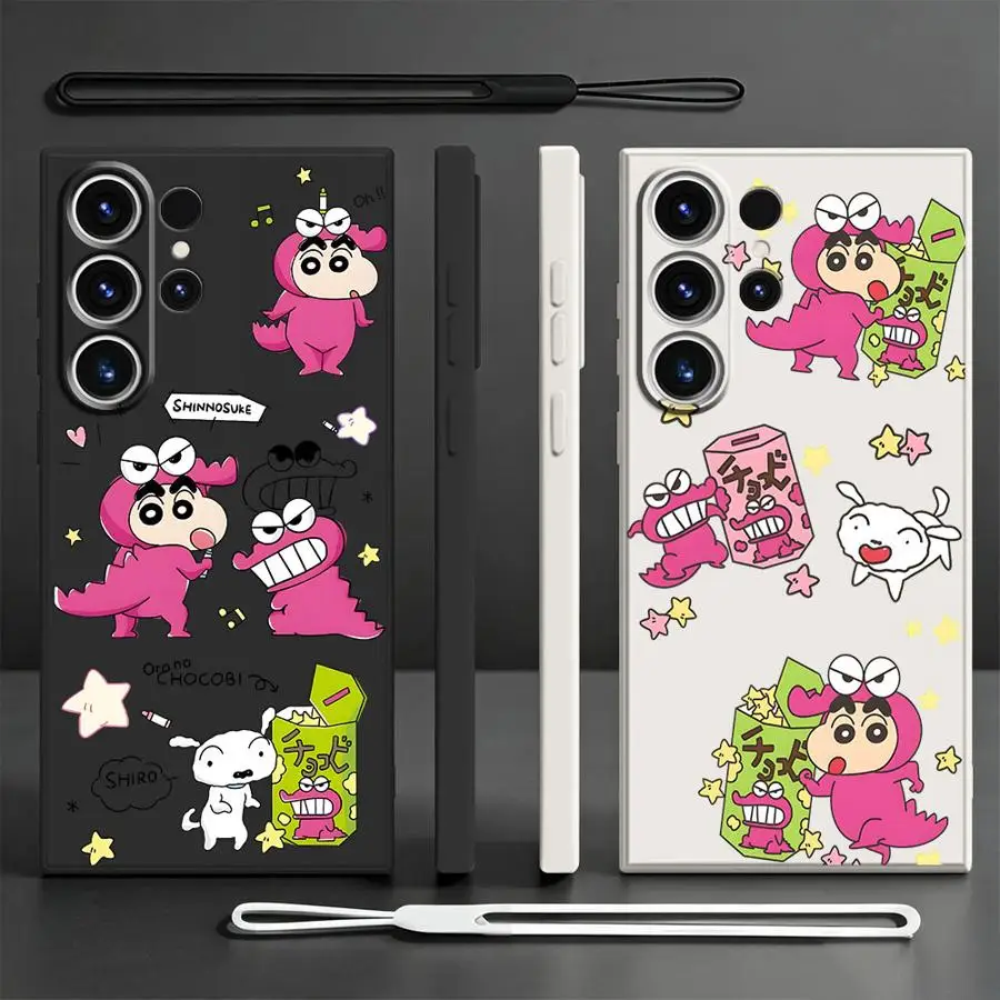 Phone Cover Case for Samsung Galaxy S26 S23 S22 S25 Edge S24 Ultra Note 20 10 Ultra S21 Plus S20 FE Crayon Shin-Chan Anime