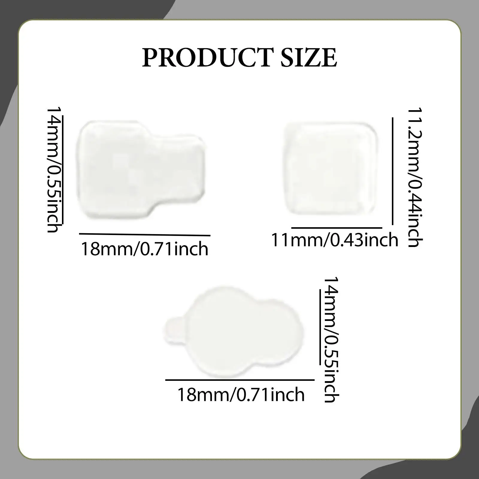 6 Pieces Sticky Pads Acrylic Glue Transparent Strong Hold Practical for Figurines Small Decorations