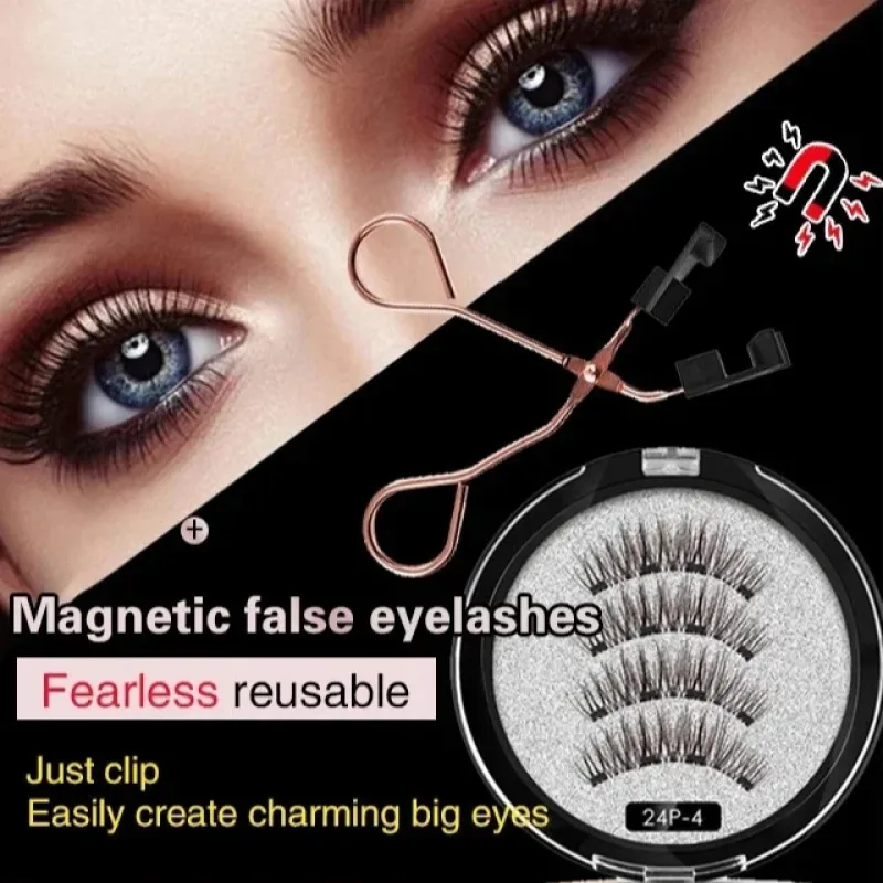 Fine Stem False Eyelashes are magnetic, matching, and free Long False Eyelashes are also available