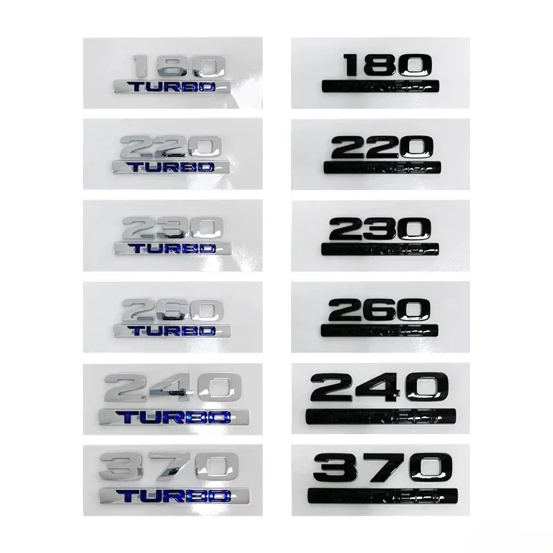 

Car Side Letters Emblem Rear Trunk Sticker Badge for Honda TURBO 260 220 370 240 180 230 Accord Civic City Odyssey Crosstour