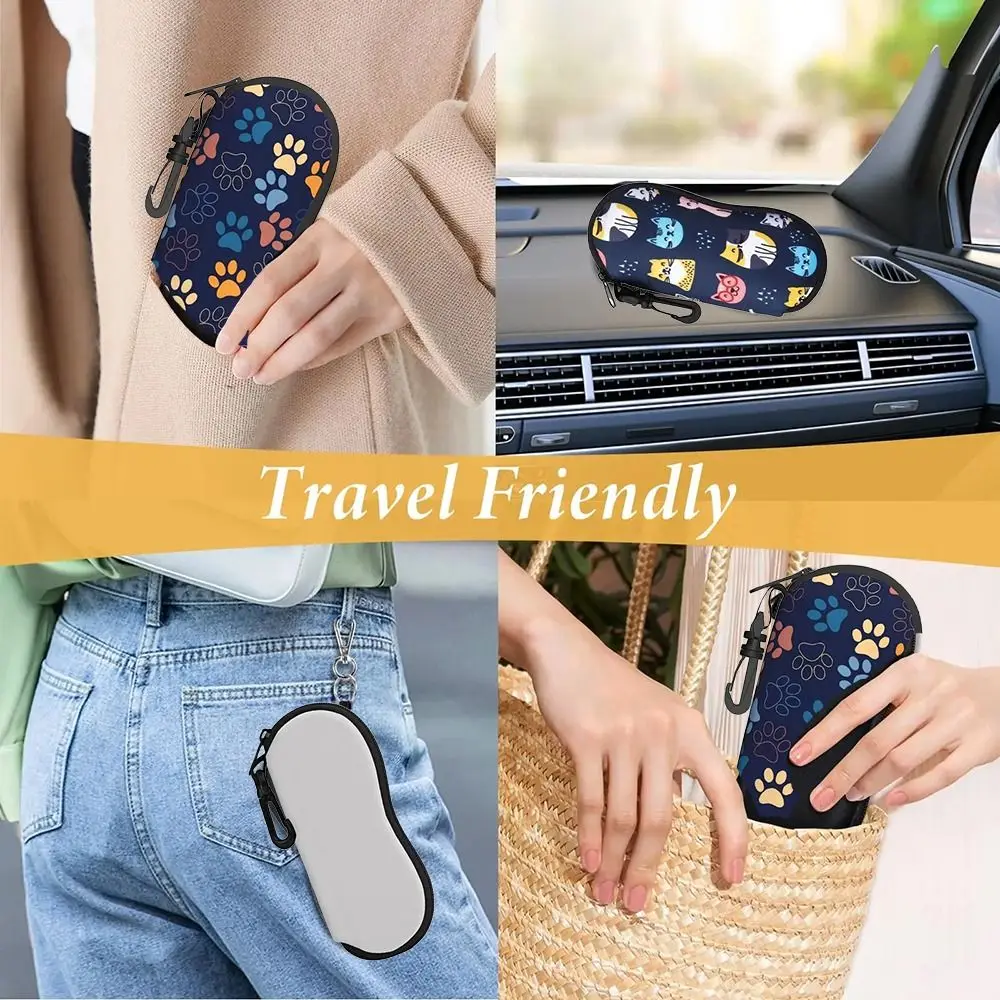 Acessórios de uso de olho material de mergulho caixa de óculos moda anti queda leitura óculos caso protetor de óculos das mulheres dos homens