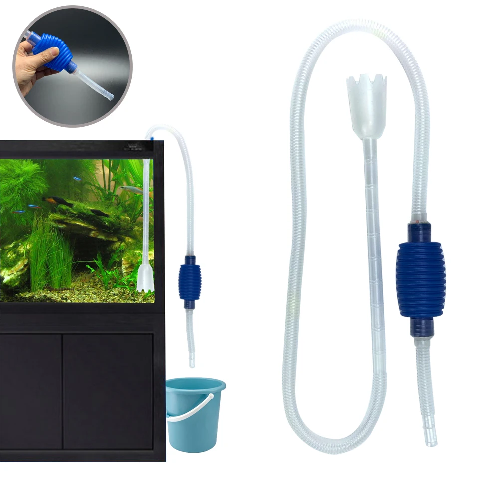 Plastic Aquarium Water Change Tube Aquarium Siphon Pump Fish Tank Cleaning Tool Aquarium Cleaner Tools Sand Washing Suction Pipe