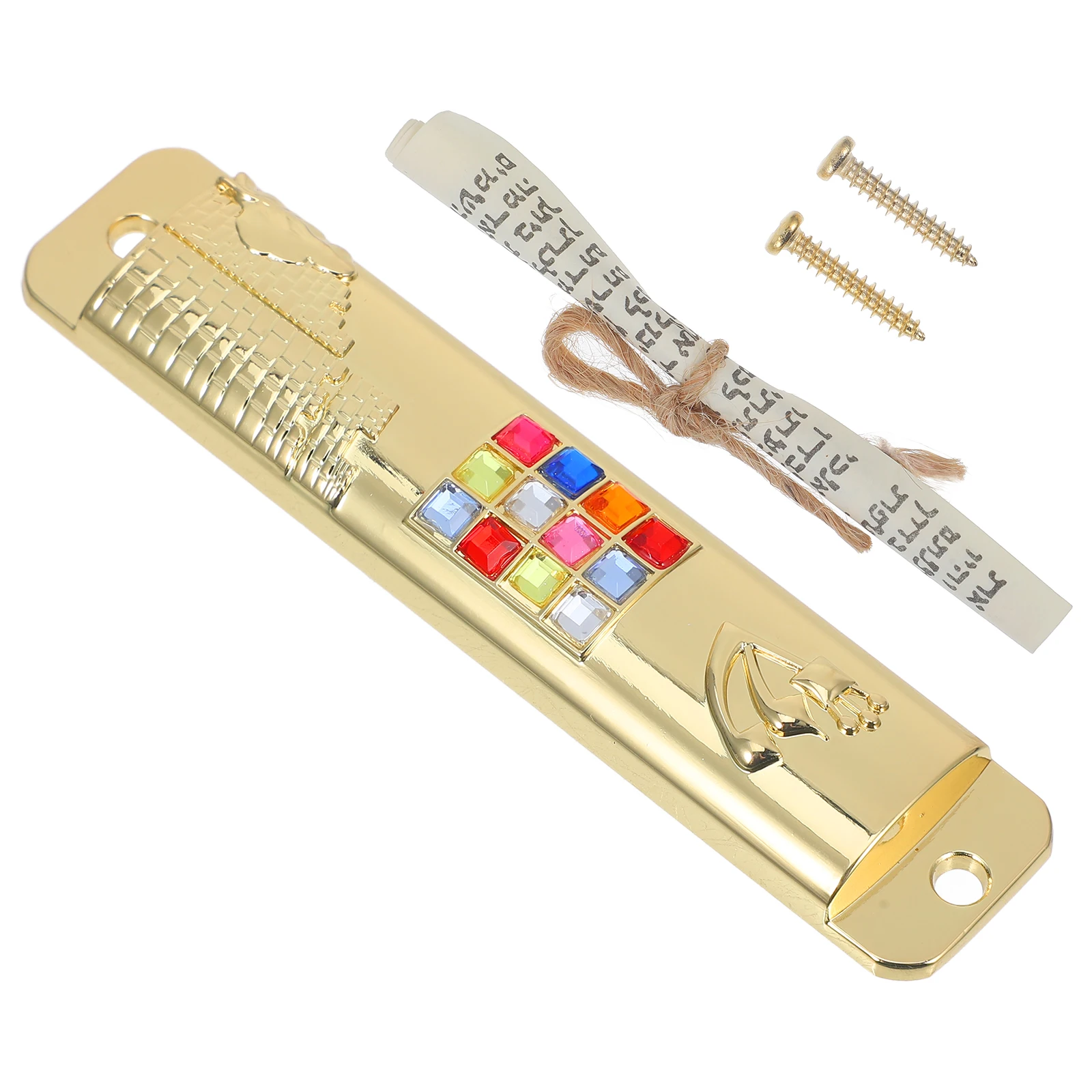 

Metal Mezuzah Doorpost Decorations Kosher Scroll Home Jewish Symbols Religious Adornment Curtain Holy Gatepost