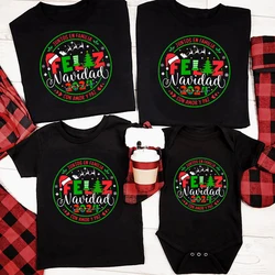 Feliz Navidad 2024 Family Shirt Christmas Family Matching Outfits Holiday Outfit Festive Mom Dad Kids Baby Matching Tees Romper