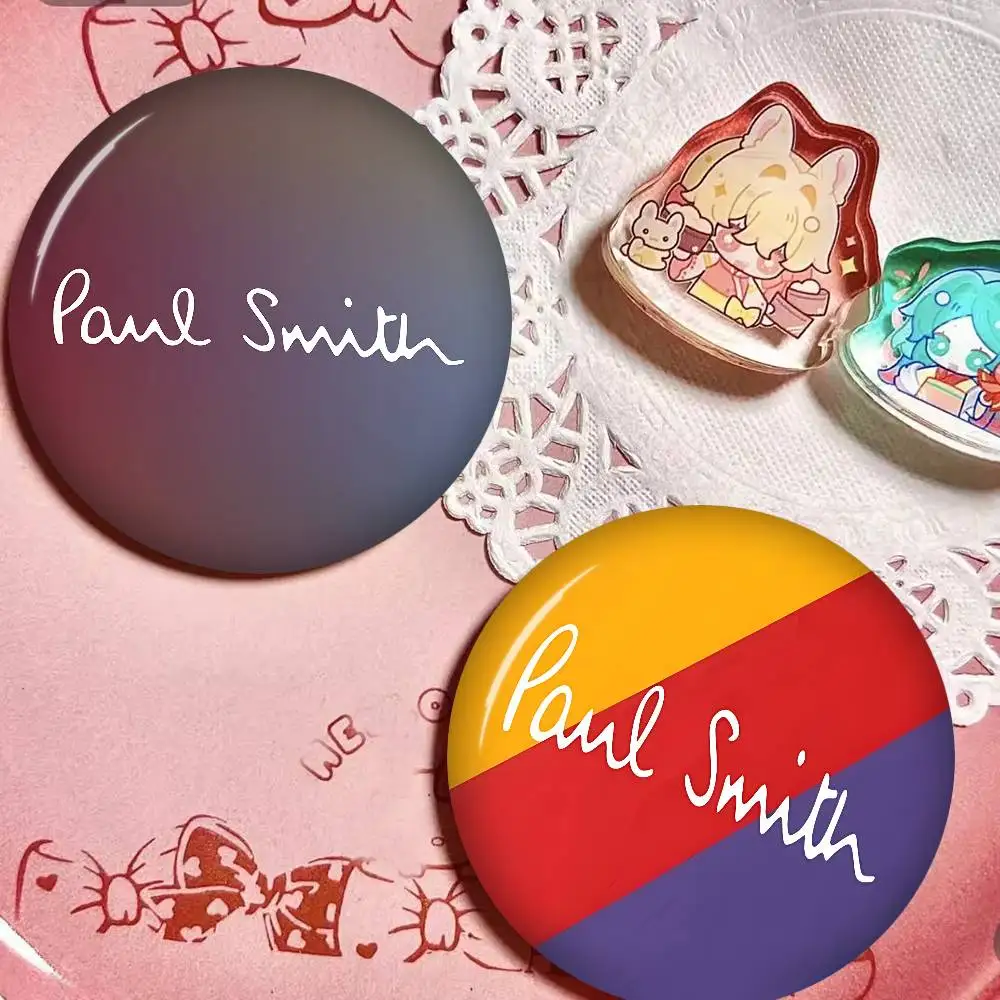 S-Smiths fashion P-Pauls Creative Pins Funny Faces Round Snap-in Brooch Badge Backpack Hat Accessories Jewelry Gifts