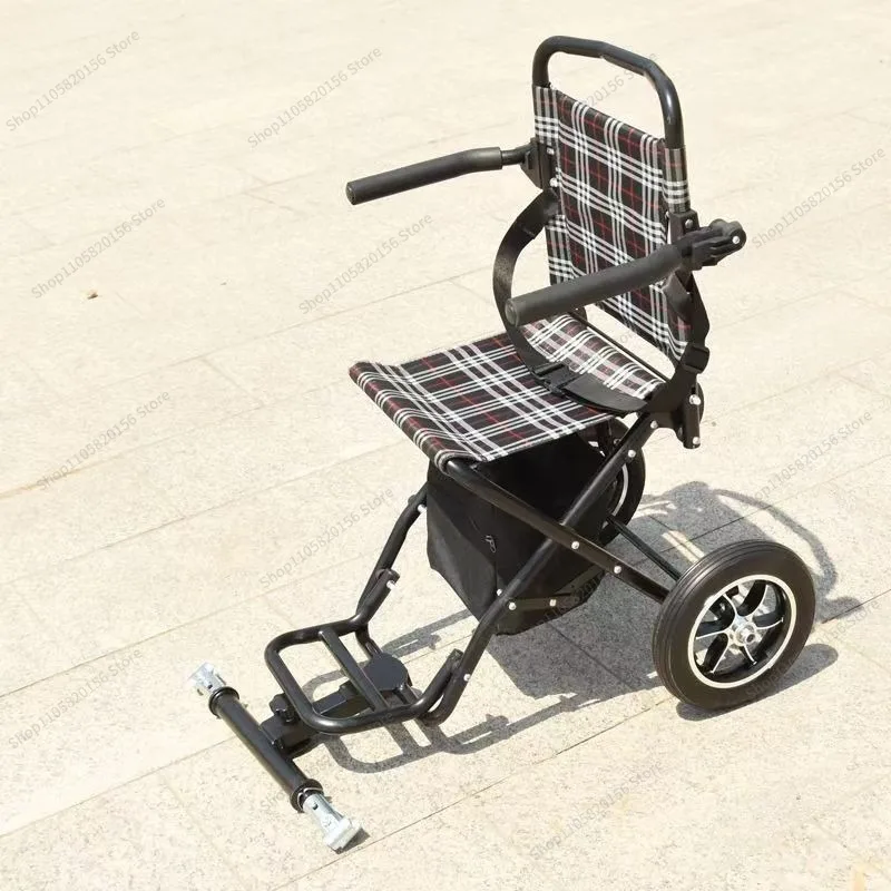 For Wheelchair Trailer Rear Cart Connection Rear Seat Two-Person Travel Electric Chair Rear Cart Foldable Shock Absorbing