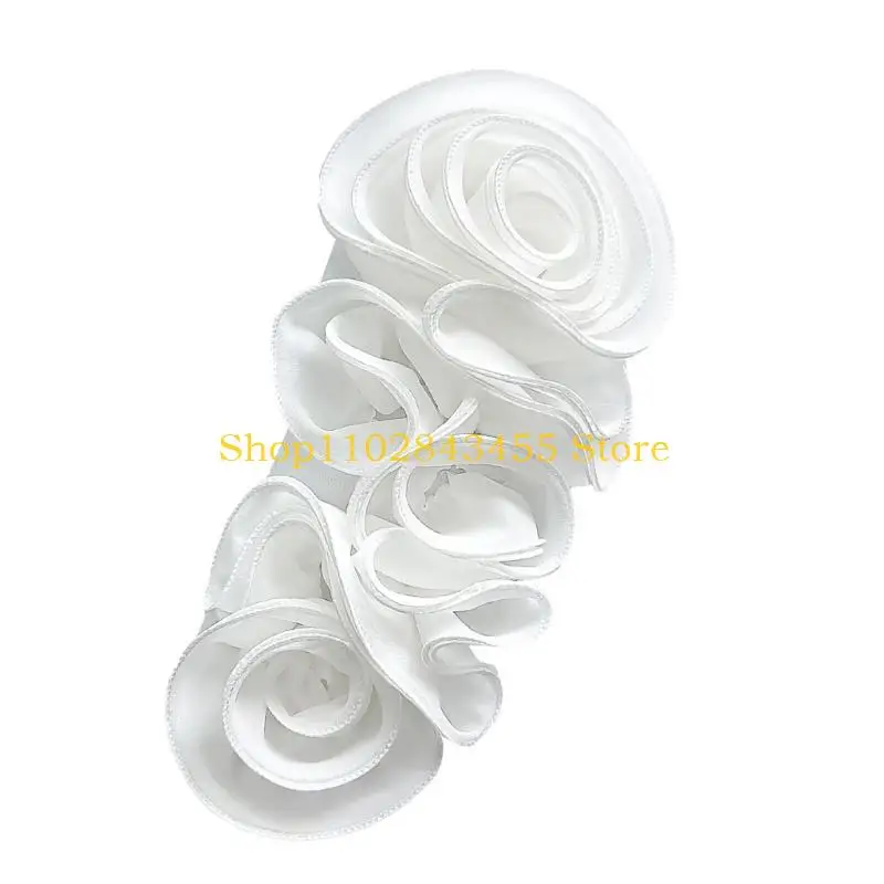 49MC Elegant Rose Flower Appliques Large Flower Handcraft Project Making Accessories
