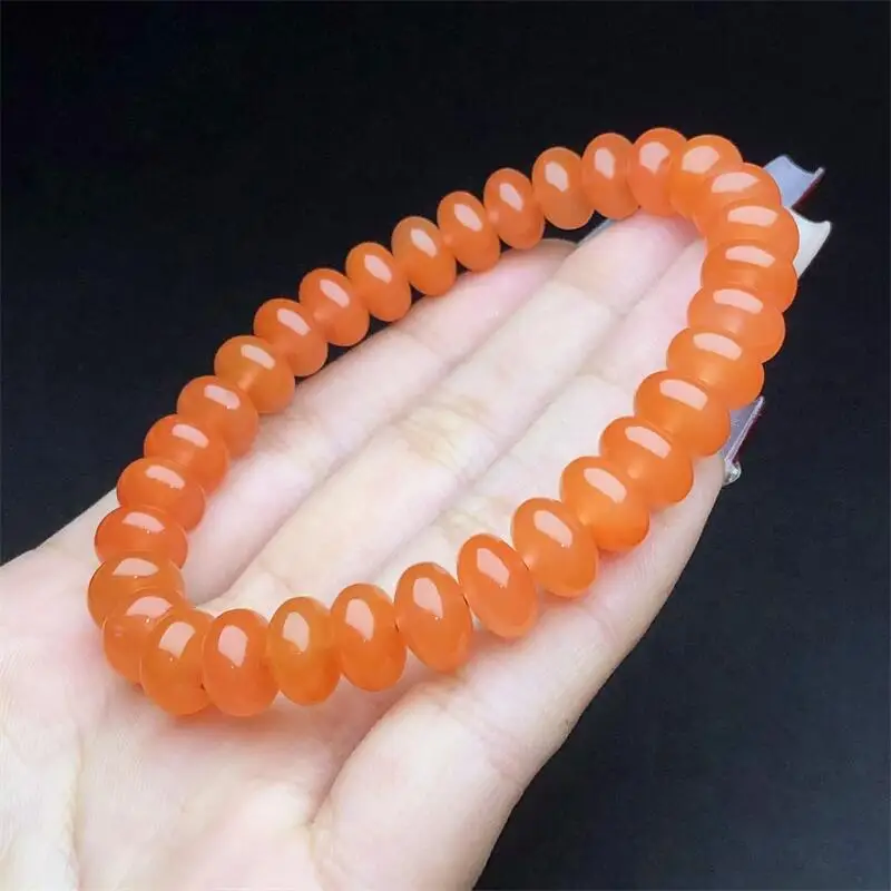 Natural Red Agate Bracelet Fashion Crystal Quartz Gemstone Jewelry Reiki Healing Gift For Women 1pcs