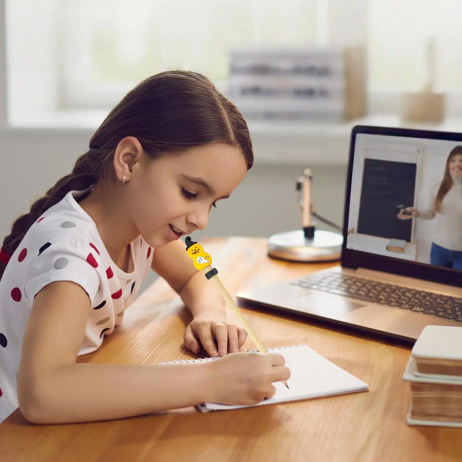 Fidget-Bleistift aus Holz, Halloween-Sensorspinner, Fidget-Bleistift, geräuschloses sensorisches Werkzeug, Lernzubehör für besondere Bildung, Schule