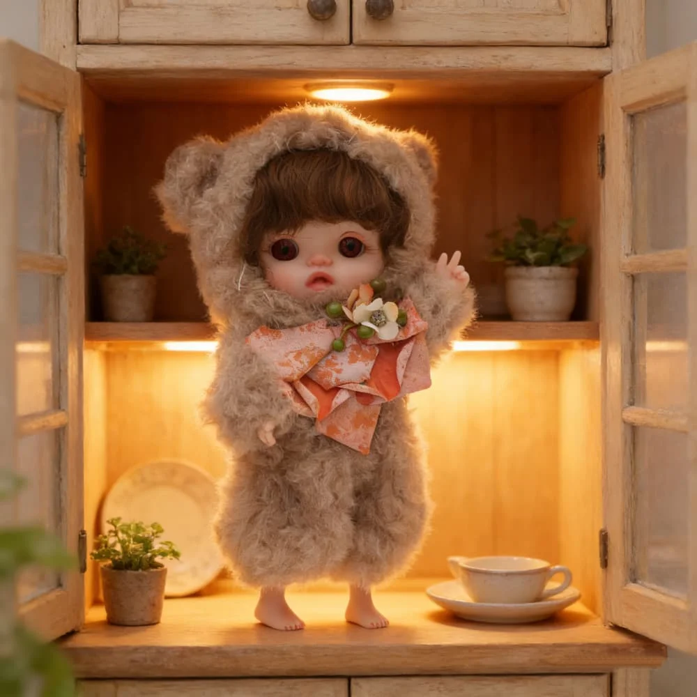 دمية دب ناعمة من كلوفراي بطول 10 بوصات، دمية واقعية تشبه المولود الجديد مع أطراف متحركة، دمية طفل حقيقية مع ملابس وألعاب كهدية