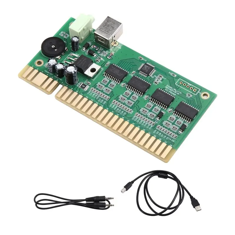

Новый-USB аудиокабель Jamma Converter PCB PCB с USB-аудиокабелем для 28-контактной платы аркадной машины