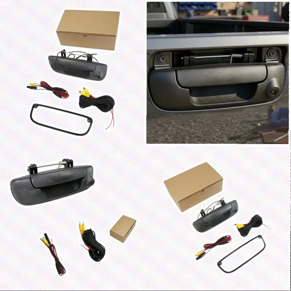 Tailgate Handle Backup Camera For For Dodge For 1500 3500 2002-2008 Rear View Reversing Camera Black ABS Replacement Pa
