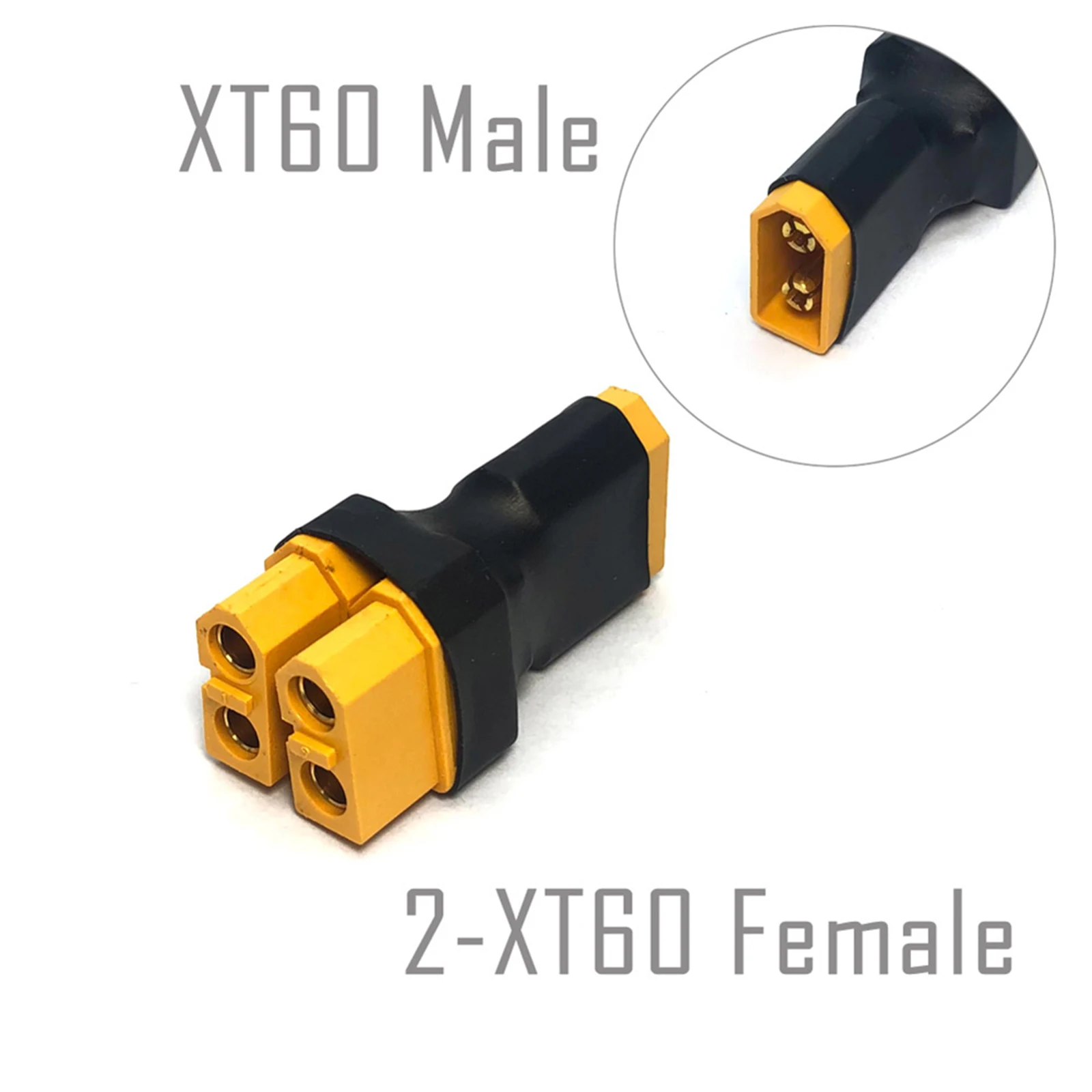 ขั้วต่อปลั๊กพลาสติก อุปกรณ์ DIY แบบ XT60 ตัวเมีย เป็น XT60 ตัวผู้ อะไหล่ RC ตัวแปลงขั้วต่อ สำหรับเปลี่ยนแบตเตอรี่ลิเธียม ESC