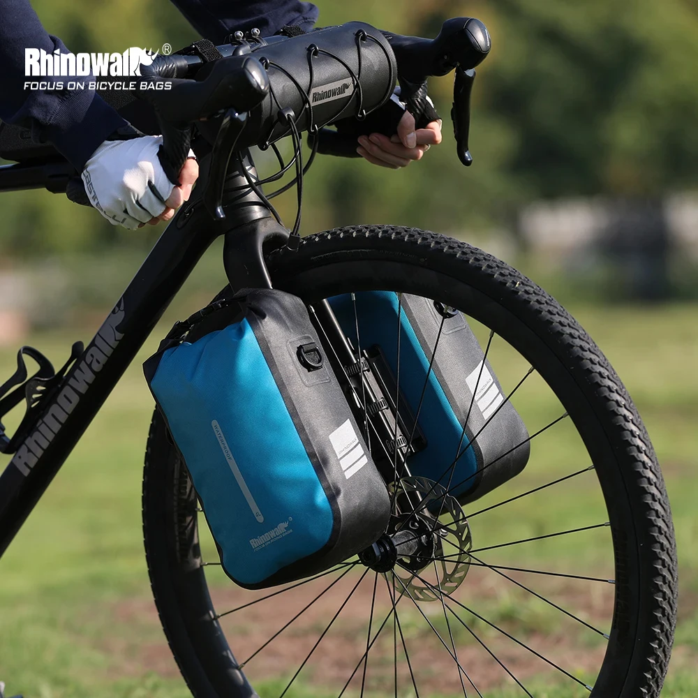 Rhinowalk – sac de fourche avant de vélo à dégagement rapide pour vtt, vélo de route, Scooter, sac à bandoulière de cyclisme, sac de rangement, paquet de 4L-6L