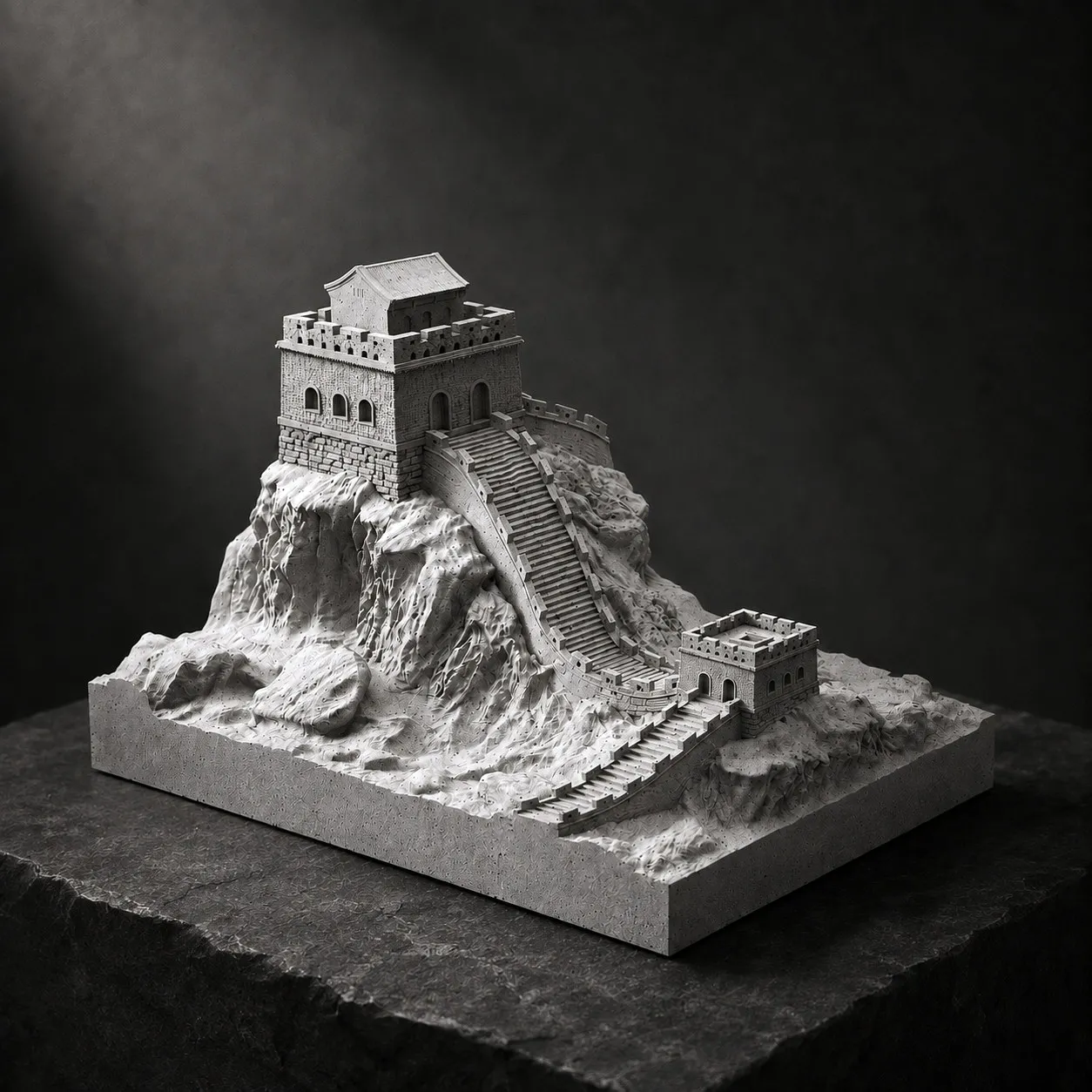 China Great Wall - Clear Cement desktop Ornament, Simple Art Display, Souvenir Gift
