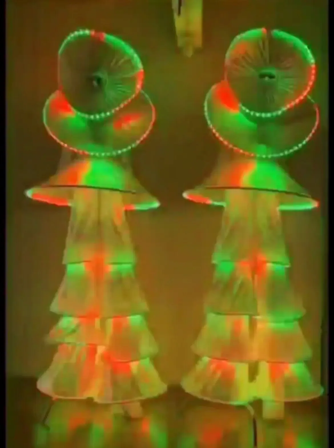 ملابس كرنفال فاخرة تضيء RGB led روبوت للرجال زي رائع للمشاية عرض مسرحي