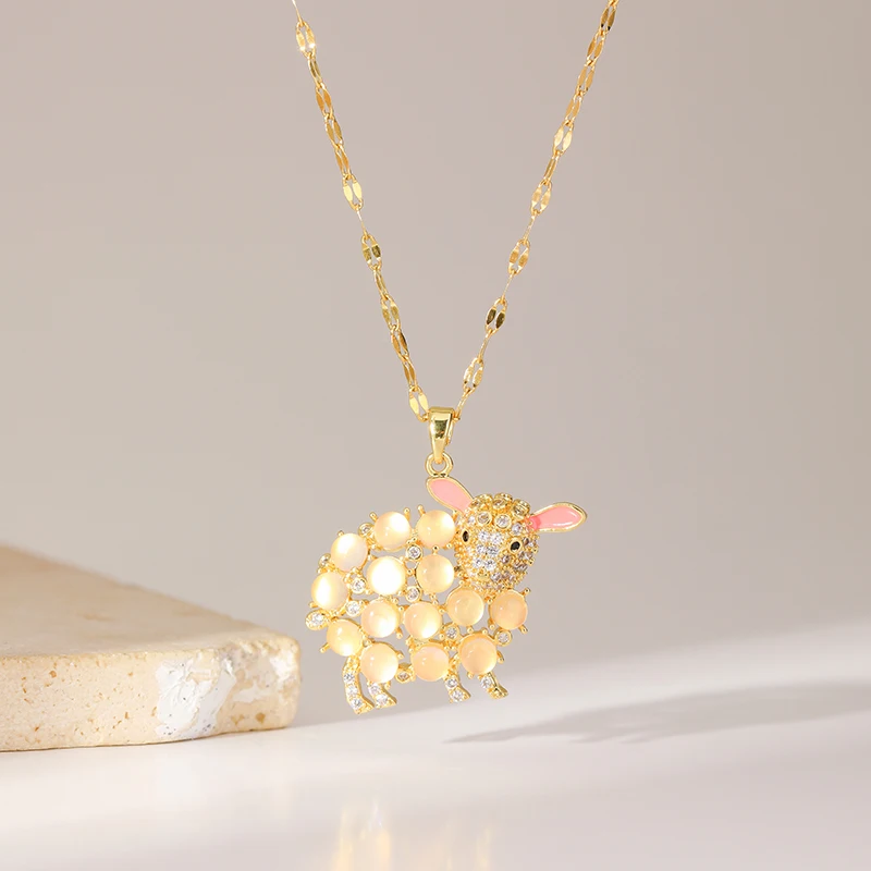 EILIECK 316L Edelstahl Halskette mit Weißem Zirkon-Blumenanhänger für Damen, Modische Drehbare Halskette, Wasserdichter Schmuck als Geschenk – Detail 18