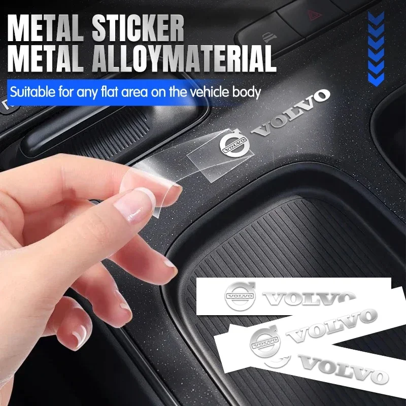 3D Metal Emblem Sticker Car Interior Decoration Styling Decals For Volvo Polestar AWD V50 S60 XC60 S40 XC40 XC90 V60 S80 S90 V90