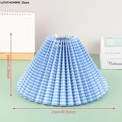 Solid Print Adjustable Pleated Fabric Replacement Lamp Shade Table Standing Floor Light Decorating Cover