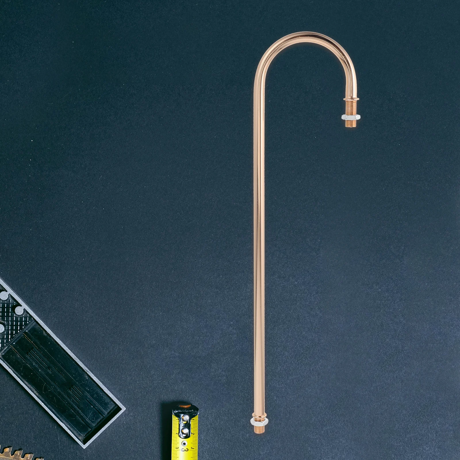 Haste de lâmpada curvada, hardware de substituição para mesa, lâmpadas de cabeceira, kit de reparo de haste de ferro ajustável, compatível com vintage