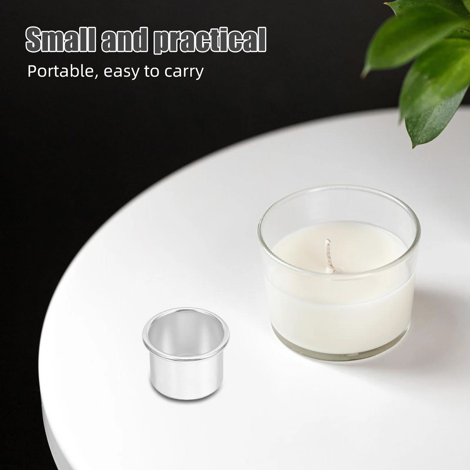 

20Pcs Metal Cups Simple Practical Design Compact Portable Romantic Dining Table Decoration DIY Making Supplies