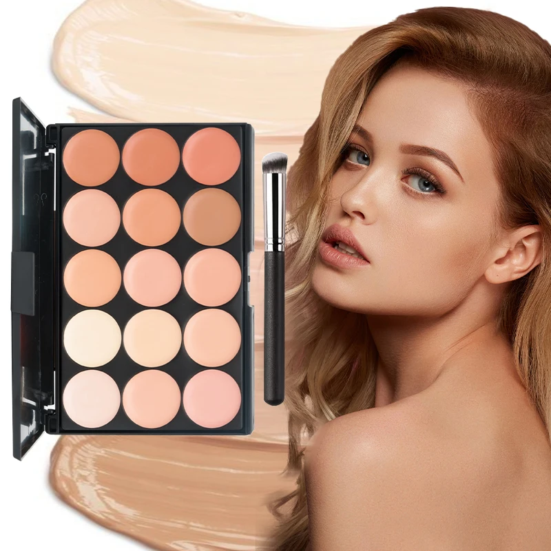 لوحة خافي عيوب البشرة بتغطية كاملة مقاومة للماء لندبات الوشم، كريم أساس طبيعي لجميع أنواع ألوان البشرة ومحيط غير لامع