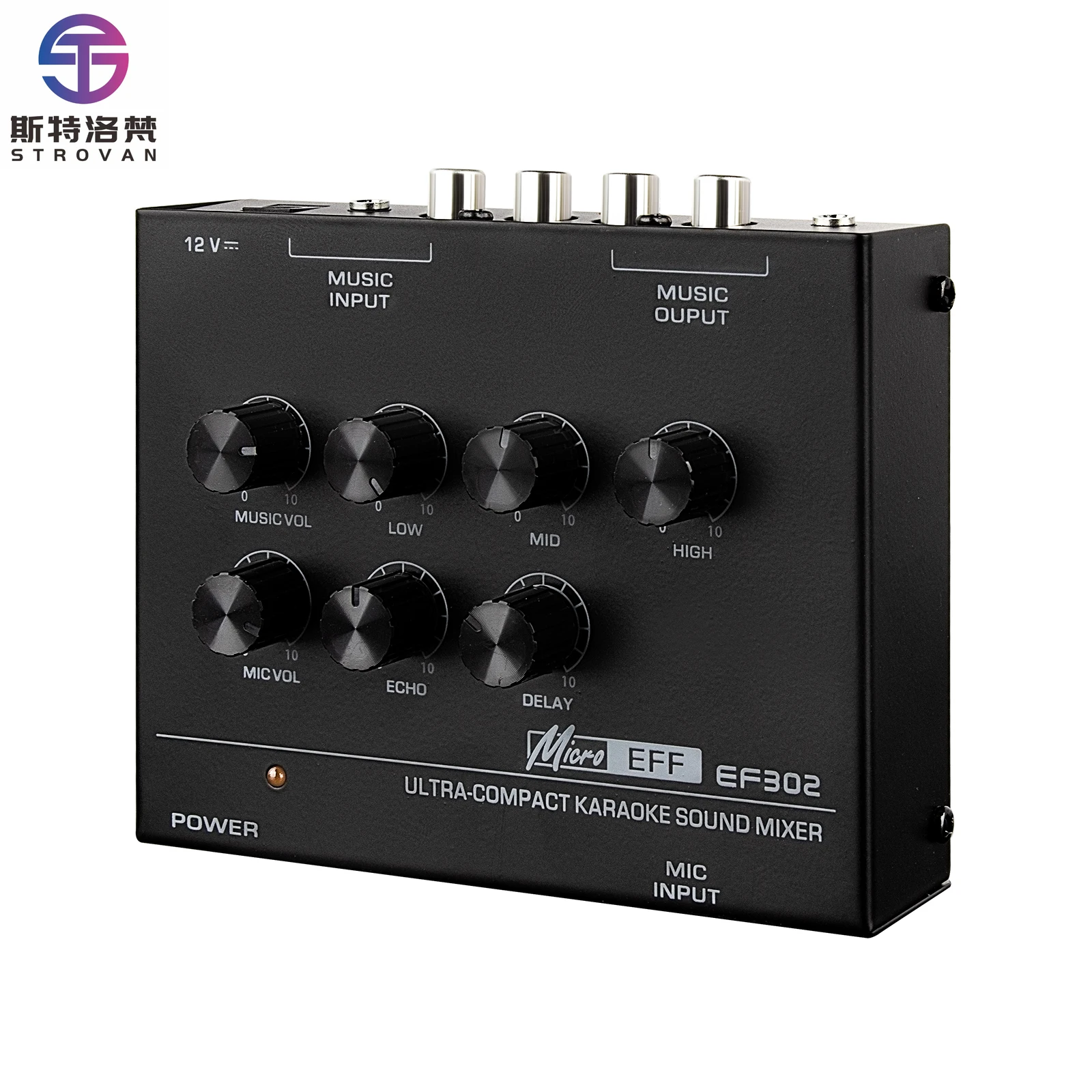 

EF302 Audio Signal Headset Amplifier Digital Sound Equalizer Karaoke Sound Mixer