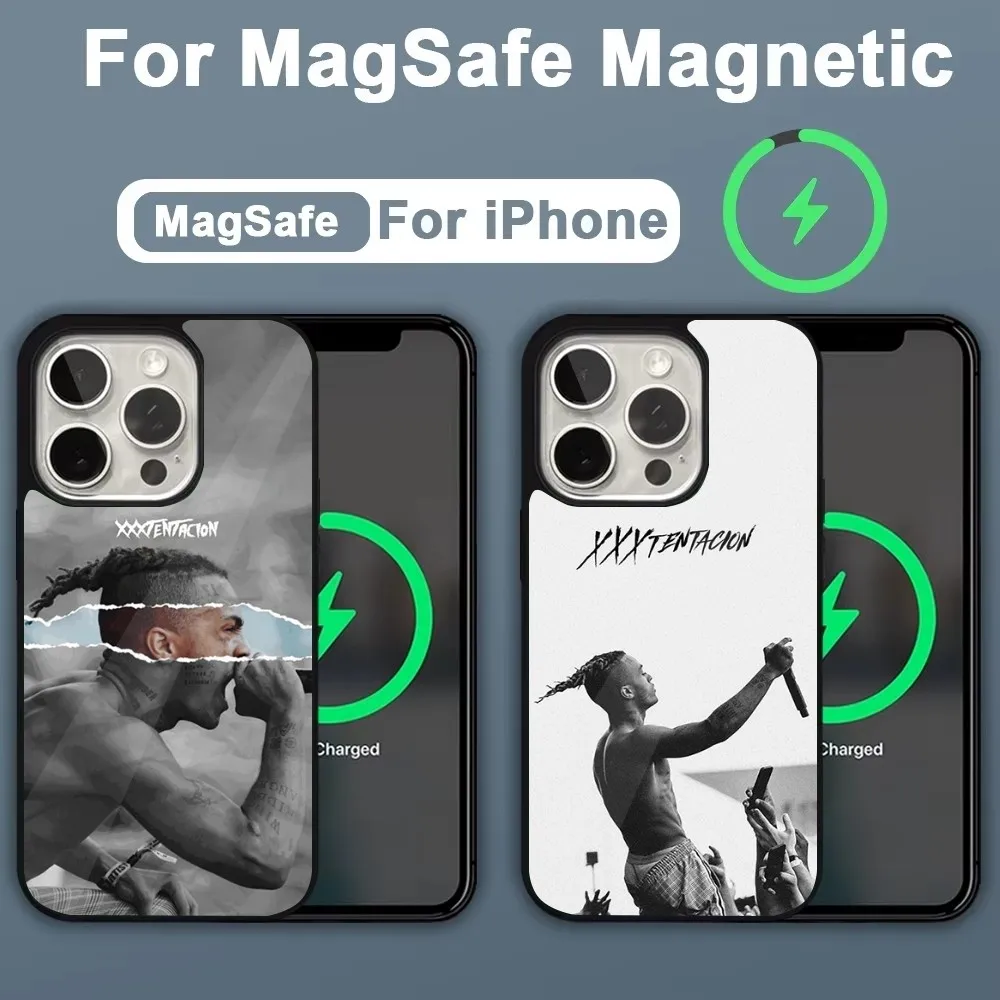 

Rapper X-XXXTentacionS Phone Case For iPhone 16,15,14,13,12,11,Plus,Pro,Max,Mini Magsafe Magnetic Wireless Charging