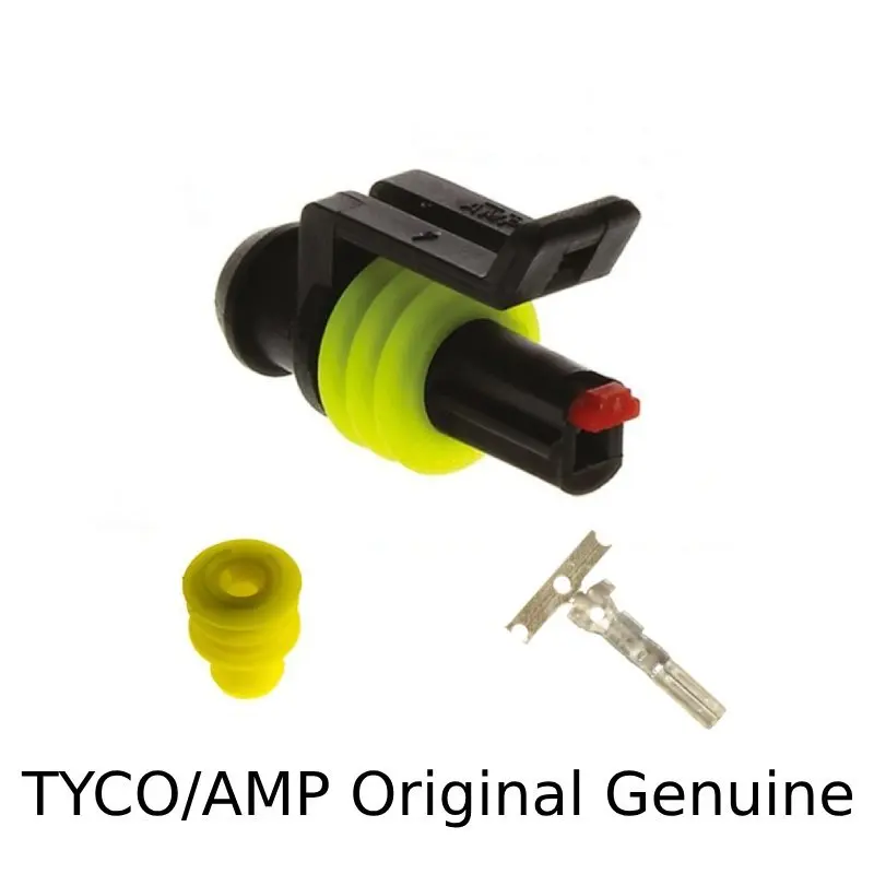 Złącze samochodowe TYCO 1-pinowe 282103-1/282079-2, męskie i żeńskie, wodoodporne, AMP Superseal 1.5mm, oryginalne, fabrycznie nowe.