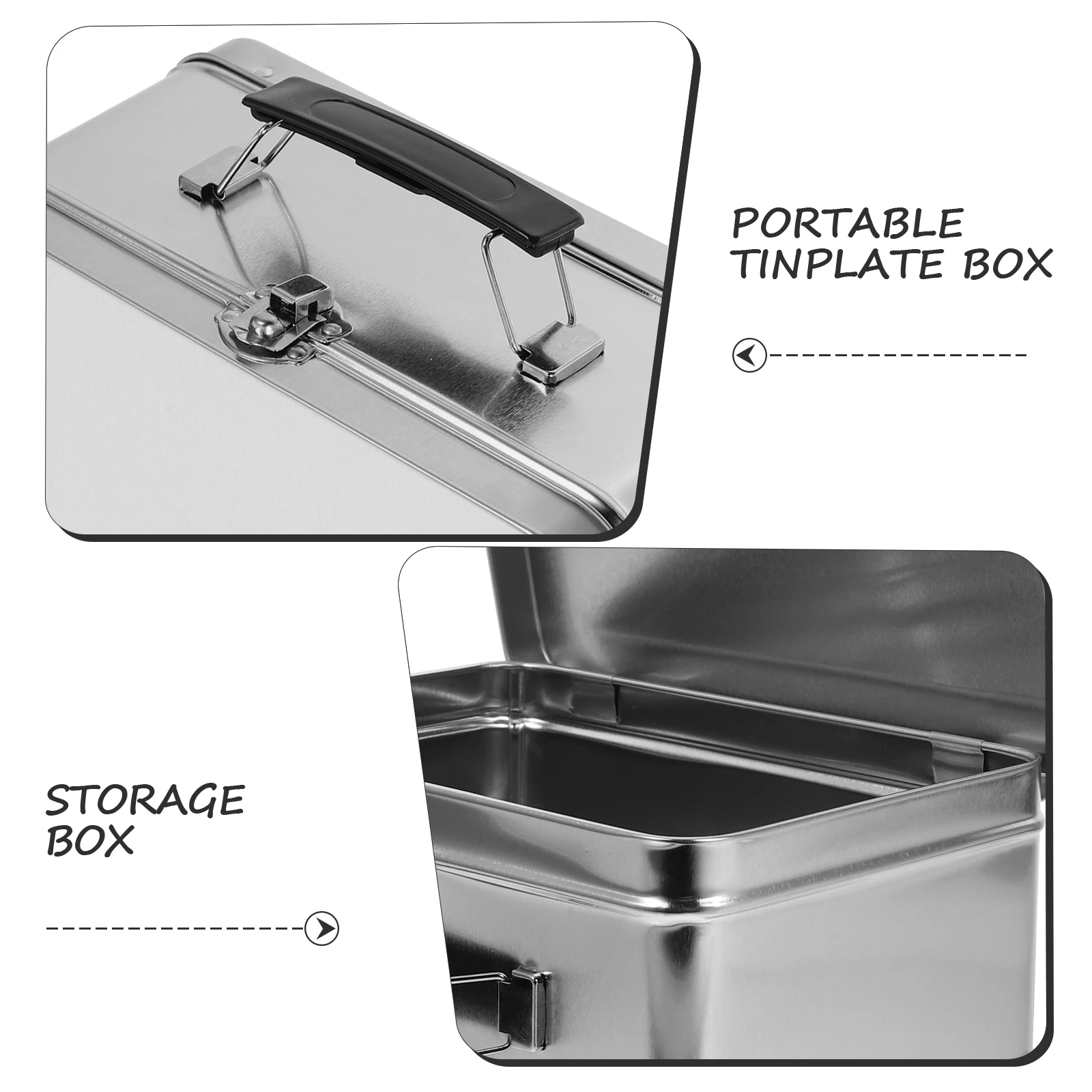 

Tinplate Desk ganizer Storage Container Desktop Sundries Tin Box H Collectibles Watches Silverware Gadgets Privacy Safe Tidy
