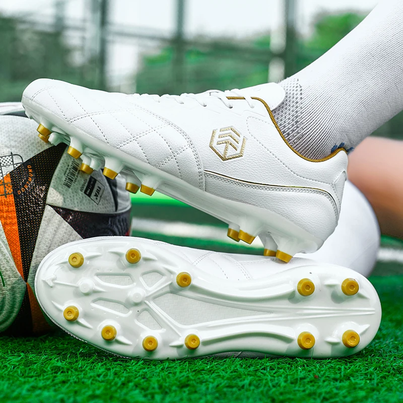 

New Men Football Boots Grass Breathable Match Outdoor Sport Soccer Shoes Cleats Long Spikes Comfortable Training Boys Non Slip
