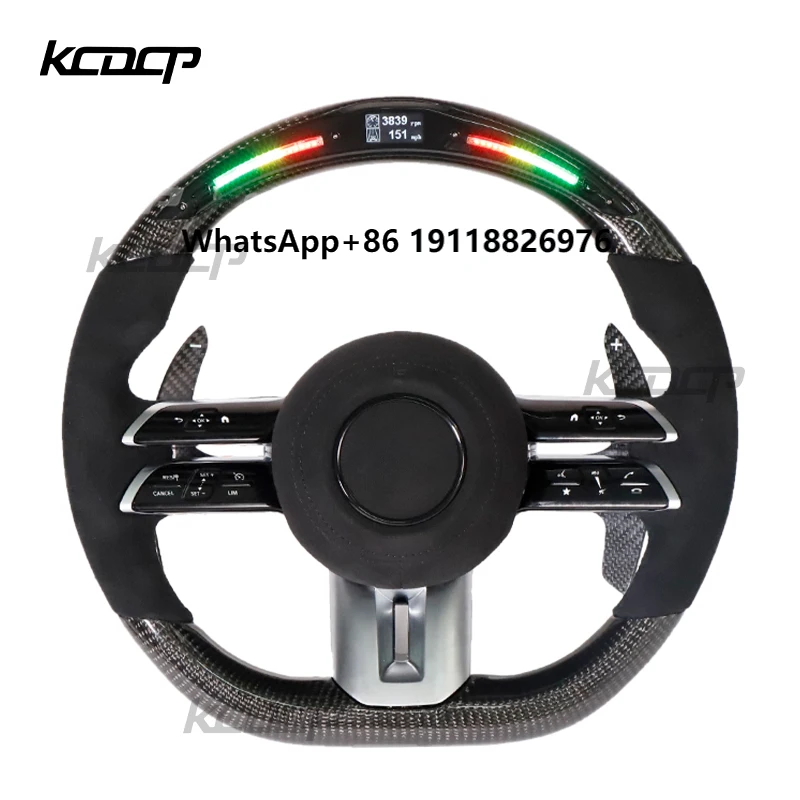 

Carbon Fiber Steering Wheel for Mercedes Benz A35 A45 C63 C43 E53 E63 G63 G500 G55 AMG GT S63 SL63 GLE63 OLED Steering Wheel