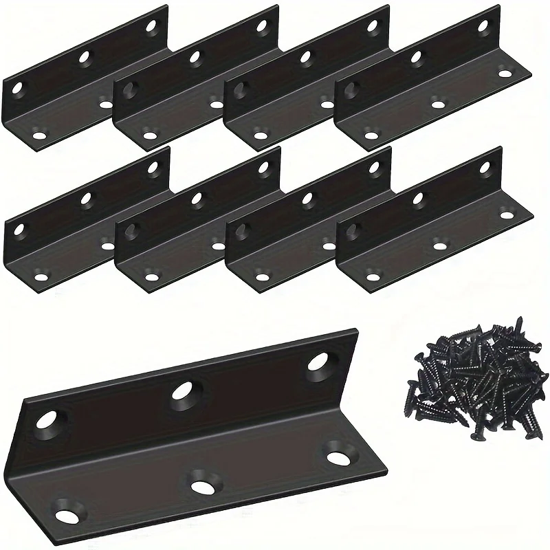L-shaped bracket, heavy-duty corner protector, stainless steel angle bracket, black large angle bracket, wooden metal bracket