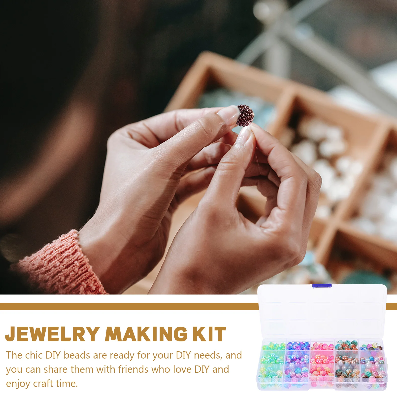 

385pcs Acrylic Jewelry Making Spacer Beads Diy Craft Beads For Necklace Bracelet Earring Making Small Durable Smooth Surface