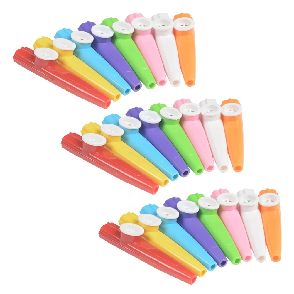 

24 Pcs Kazoo for Children Musical Instruments Kids Aldult Preschoolers Metallic Kazoos Hoarse Tone Assorted Colors