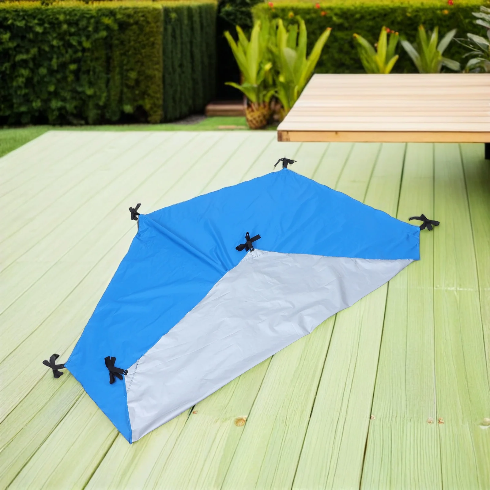 Pára-sol para barraca de trampolim ao ar livre - acessório para sombra de telhado de dossel - capa impermeável de proteção solar - adequado para trampolim de 8 pés com 6