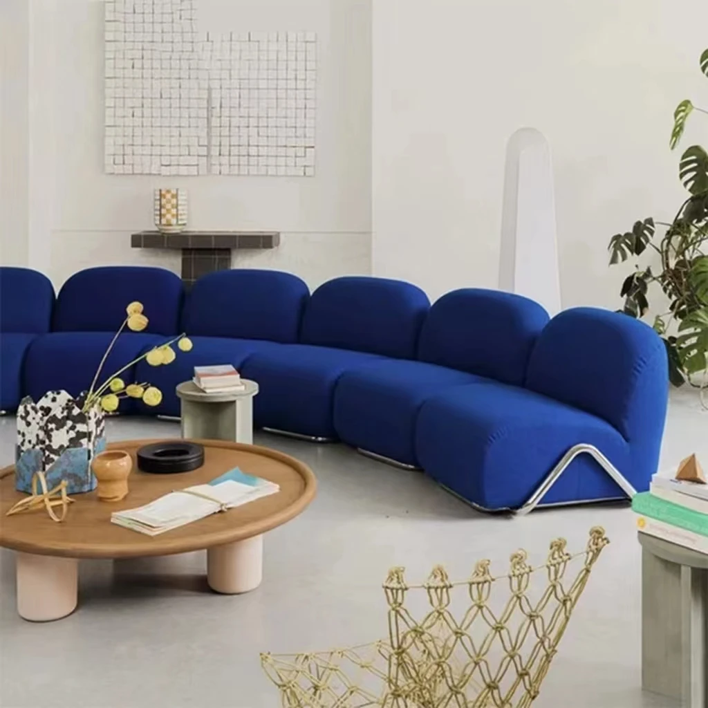 Designer Victoria Lobby Chair Sofas Modern Sectional Sofa Set Blue Couch Home Furniture Sofas