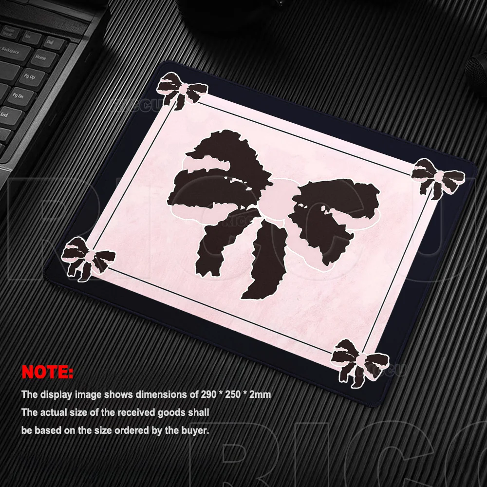 

Happy Girl Mouse Pad Pink-black XXS Rubber Anti Slip Control DeskMat Laptop Table Carpet Gamer Office Setup Computer Accessories